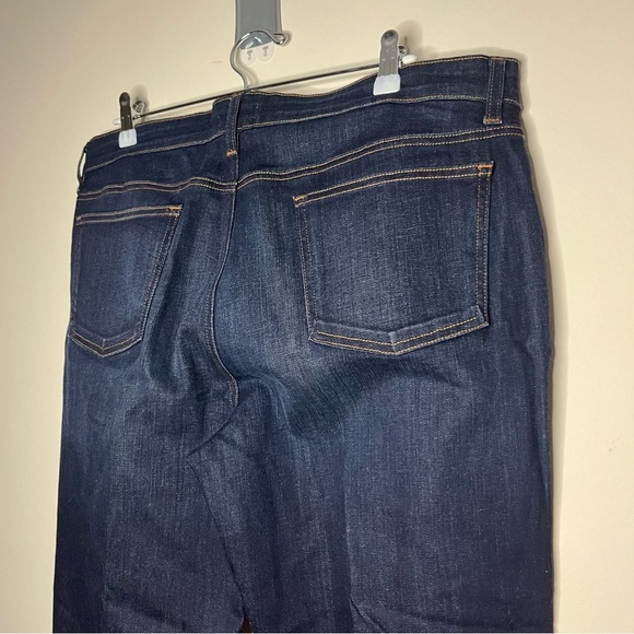 EILEEN FISHER Organic Soft Cotton Step Hem Dark Wash Skinny Jeans - Picture 8 of 9